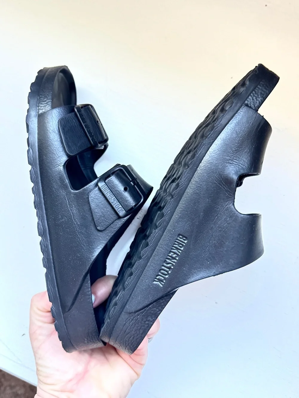 Birkenstock Kids Black Double Buckle EVA Sandals US size 7.5 EU size 38